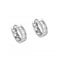 Sterling Silver Huggie Hoop Earring, 925 Sterling Silver, plated, for woman & hollow 