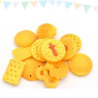 Mobile Phone DIY Decoration, Resin, Biscuit, epoxy gel yellow, 3-3.6cm 