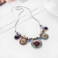 Rhinestone Zinc Alloy Necklace, with 1.38inch extender chain, for woman & enamel & with rhinestone Approx 16.14 Inch 