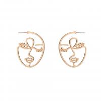 Zinc Alloy Stud Earring, zinc alloy post pin, plated, for woman 45mm 