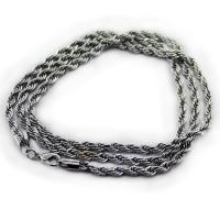 Stainless Steel Chain Necklace, 304 Stainless Steel, Vacuum Ion Plating, Unisex, silver color Approx 25 Inch 
