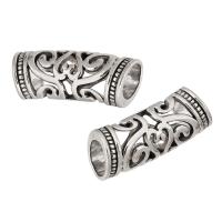 Zinc Alloy Curved Tube Beads, plated, DIY & hollow Approx 7mm 