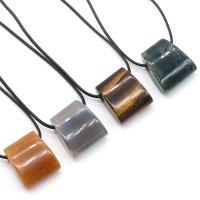 Joyas de piedras preciosas colgante, pulido, diferentes materiales para la opción & unisexo, más colores para la opción, 23-25x28mm, Vendido por UD