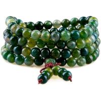 Moss Agate Wrap Bracelet, handmade, multilayer & Unisex & radiation protection, Approx 