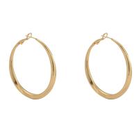 Zinc Alloy Hoop Earring, Round, plated, fashion jewelry & for woman Inner Approx 48mm 