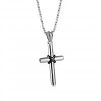Stainless Steel Jewelry Necklace, 304 Stainless Steel, with Titanium Steel, Cross, plated, fashion jewelry & Unisex cm 