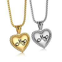Titanium Steel Jewelry Necklace, Heart, plated, fashion jewelry cm 