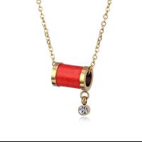 Zirkonia Edelstahl Halskette, 304 Edelstahl, mit kubischer Zirkonia, Zylinder, plattiert, Modeschmuck & für Frau, keine, Länge:60 cm, verkauft von PC
