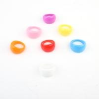 Акриловые палец кольцо, Акрил, Мужская, разноцветный, 17mm, 100ПК/Box, продается Box