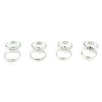 кольцо из цинкового сплава , цинковый сплав, Женский, серебряный, 17mm, 100ПК/Box, продается Box