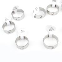 Stainless Steel Finger Ring, 304 Stainless Steel, Unisex, silver color, 17mm 