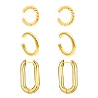 Brass Huggie Hoop Earring, brass earring lever back clip, plated, Unisex, golden 