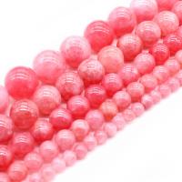 Chalcedony Beads, Round, DIY, pink Approx 38 cm 