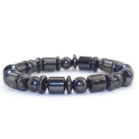 Gemstone Hematite Bracelets, handmade, Unisex, black, 8mm cm 
