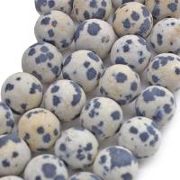 Dalmatian Beads, Round, DIY & frosted, mixed colors Approx 40 cm 