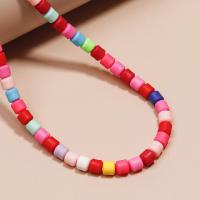 Rondelle Polymer Clay Perlen, Polymer Ton, DIY, gemischte Farben, 6x6mm, Länge:ca. 15.75 ZollInch, ca. 62PCs/Strang, verkauft von Strang