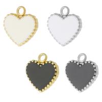 Stainless Steel Heart Pendants, 304 Stainless Steel, epoxy gel, Unisex 