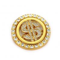 Mobile Phone DIY Decoration, Zinc Alloy, Dollar Sign, plated, with rhinestone 