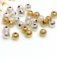 Brass Jewelry Beads, Round, plated, DIY & frosted 