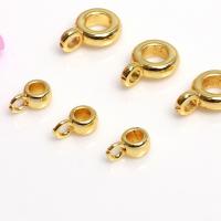 Brass Bail Beads, Round, plated, DIY 