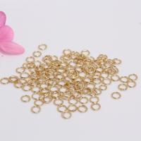 Machine Cut Brass Closed Jump Ring, Round, gold color plated, DIY 
