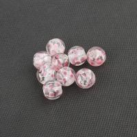 Bumpy Lampwork Beads, Round, handmade, with flower pattern 15mm Approx 2.5mm 