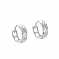 Sterling Silver Huggie Hoop Earring, 925 Sterling Silver, plated, for woman & faceted 