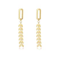 Stainless Steel Drop Earring, 304 Stainless Steel, Vacuum Plating, for woman, gold 