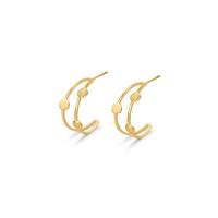 Stainless Steel Stud Earring, 304 Stainless Steel, Vacuum Plating, for woman & hollow, gold 