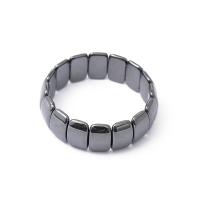 Magnetische Armband , Hämatit, unisex, schwarz, 19.65mm, Länge:ca. 21 cm, verkauft von PC