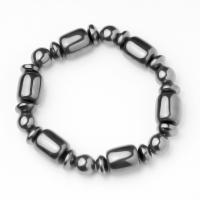 Bracelet hématite non magnétique, poli, unisexe, noire Environ 21 cm, Vendu par PC