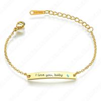 Stainless Steel Charm Bracelet, 304 Stainless Steel, 304 stainless steel lobster clasp, polished, for children 30mm .5 cm 