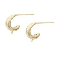 Brass Earring Stud Component, gold color plated, DIY, golden 1mm 