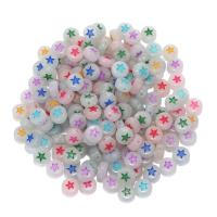 Émail acrylique perles, Plat rond, DIY & lumineux & émail, couleurs mélangées Vendu par sac