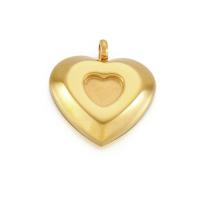 pendentifs de cœur en inox , Acier inoxydable 304, coeur, bijoux de mode & DIY & unisexe, doré, Vendu par PC