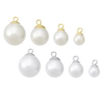 Fashion Plastic Pendants, 304 Stainless Steel, with Plastic Pearl, Vacuum Ion Plating, Unisex Approx 1.5mm 