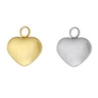 Stainless Steel Heart Pendants, 304 Stainless Steel, Vacuum Ion Plating, Unisex Approx 2mm 