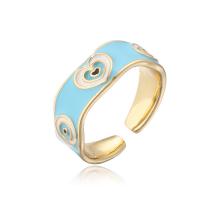 Палец кольцо-латунь, Латунь, плакирован золотом, Регулируемый & Женский & эмаль, Много цветов для выбора, 18mm, продается PC