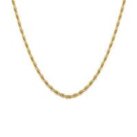 Halskette, 304 Edelstahl, Vakuum-Ionen-Beschichtung, Französische Seilkette & unisex & verschiedene Größen vorhanden, Goldfarbe, verkauft von PC