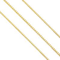 Halskette, 304 Edelstahl, Vakuum-Ionen-Beschichtung, unisex & verschiedene Größen vorhanden & Kastenkette, Goldfarbe, verkauft von PC