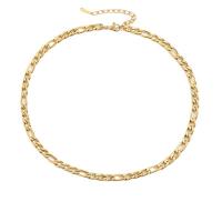 Halskette, 304 Edelstahl, Vakuum-Ionen-Beschichtung, unisex & verschiedene Größen vorhanden, Goldfarbe, verkauft von PC