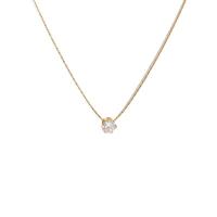 Cubic Zirconia Stainless Steel Necklace, 316L Stainless Steel, with 1.96inch extender chain, Vacuum Ion Plating, micro pave cubic zirconia & for woman, gold, 5mm Approx 15.7 Inch 
