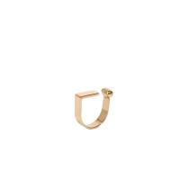 Stainless Steel Finger Ring, 304 Stainless Steel, Geometrical Pattern, Vacuum Ion Plating, fashion jewelry & for woman, gold, US Ring 