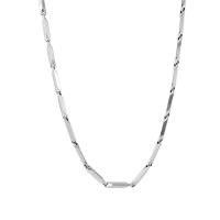 Halskette, 304 Edelstahl, 304 Edelstahl Karabinerverschluss, poliert, unisex, Silberfarbe, 3mm, verkauft von PC