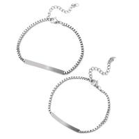 Titanium Steel Bracelet, titanium steel lobster clasp, Unisex & anti-fatigue, silver color cm 