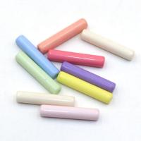 Solid Color Acrylic Beads, Column, DIY, mixed colors 