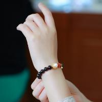 Natural Garnet Bracelet, with Yunnan Red Agate & Freshwater Pearl, fashion jewelry & for woman, 8mm Approx 5.51-6.29 Inch 