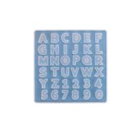 DIY Epoxy Mold Set, Silicone, Alphabet Letter, white 