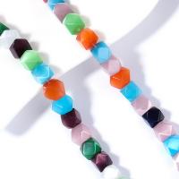 Katzenauge Perlen, poliert, DIY & verschiedene Größen vorhanden, gemischte Farben, Bohrung:ca. 1mm, Länge:ca. 14.96 ZollInch, ca. 45-60PCs/Tasche, verkauft von Tasche