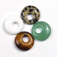 Gemstone ювелирные изделия Кулон, Природный камень, Кольцевая форма, Связанный вручную, DIY & различные материалы для выбора, Много цветов для выбора, 17.7mm, отверстие:Приблизительно 6mm, продается PC
